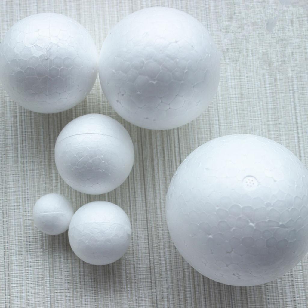 Kids Education Activities - White Foam Modeling Craft Beads Round