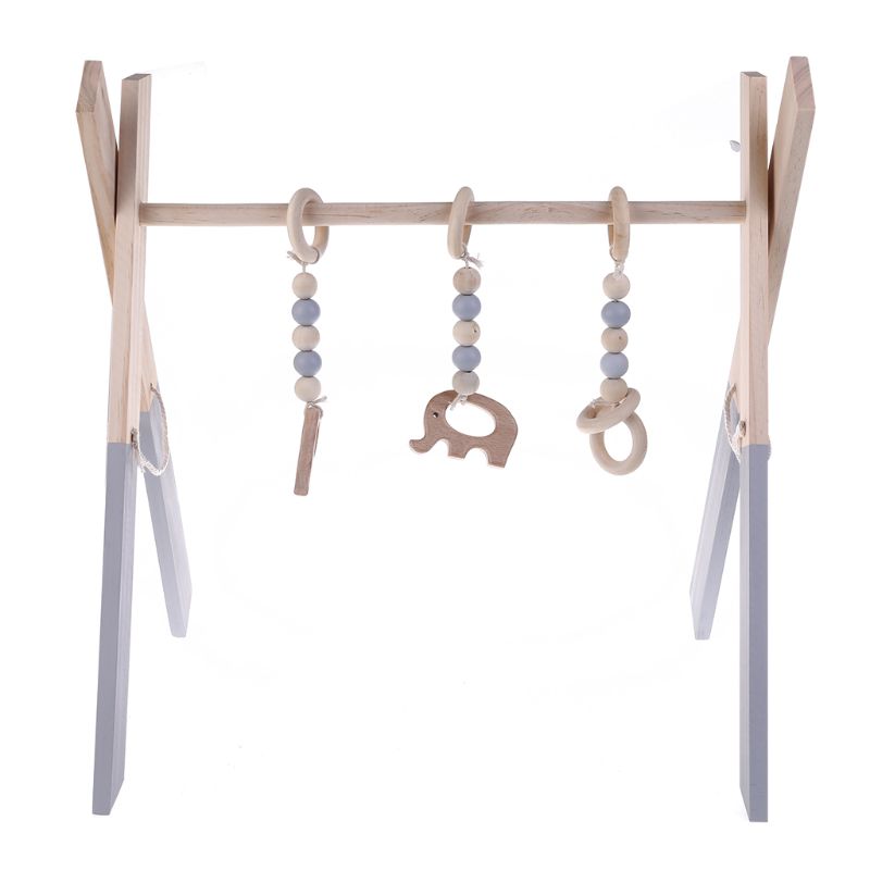 Kids Education Activities - Baby Wooden Play Gym Baby Foldable