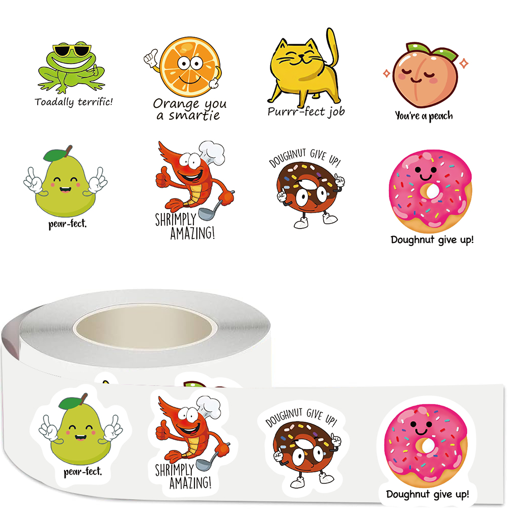 500pcs roll Cute Decal Student - Kids Education Motivation ulasan dan harga