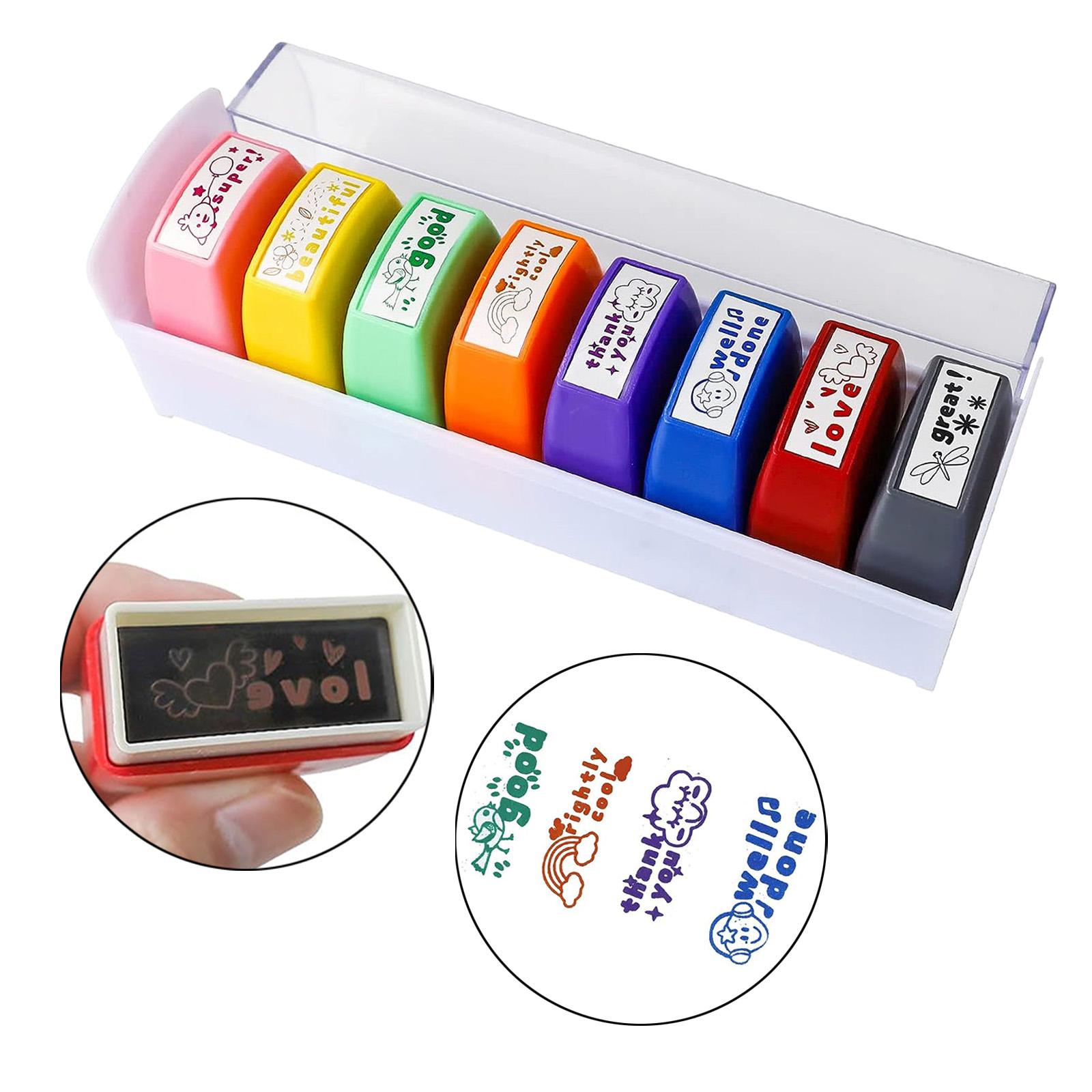 8x Teacher Stamps Set Encourag - Kids Education Motivation ulasan dan harga