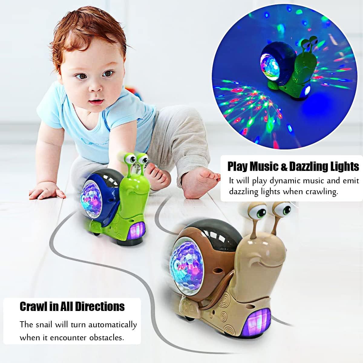 Crawling Snail Baby Toy Walkin - Kids Education Phone ulasan dan harga