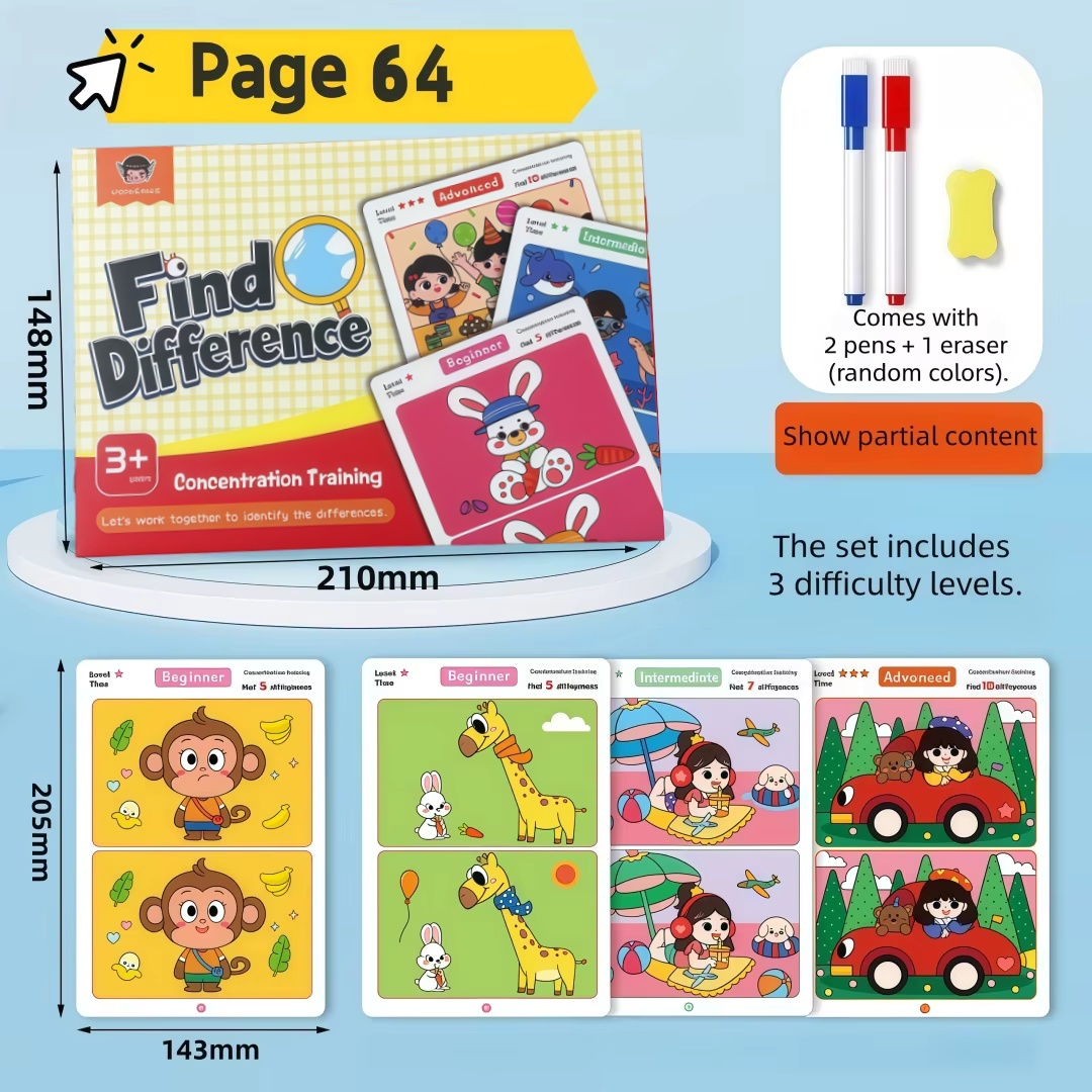 Find Differences Card Game Reu - Kids Education Level ulasan dan harga