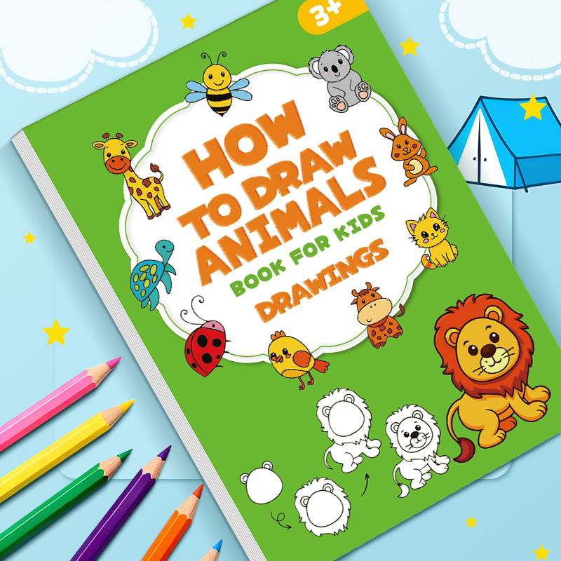 Kids Animal Drawing Book 32 Pa - Kids Education Activities ulasan dan harga