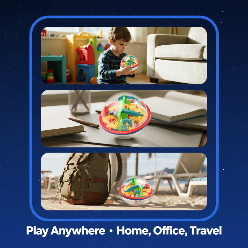 3D Magic Ball Labyrinth Brain  - Kids Education Level ulasan dan harga