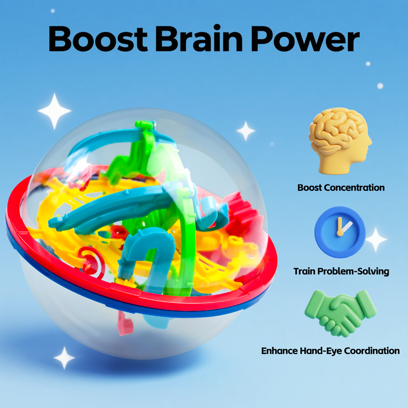 3D Magic Ball Labyrinth Brain  - Kids Education Level ulasan dan harga