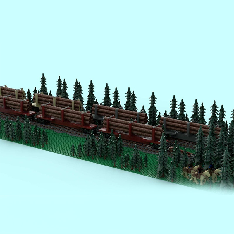 224pcs MOC Skeleton Log Train  - Kids Education Login ulasan dan harga