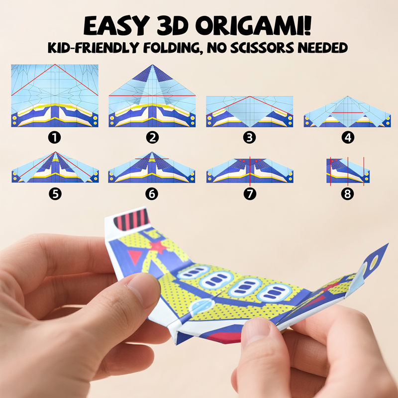36 Sheets Kids Paper Airplane  - Kids Education Activities ulasan dan harga