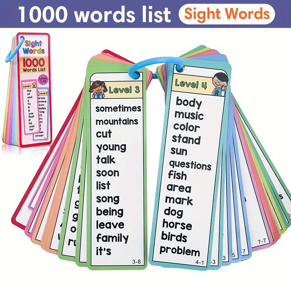 1000 Sight Words Flash Cards f - Kids Education Level ulasan dan harga