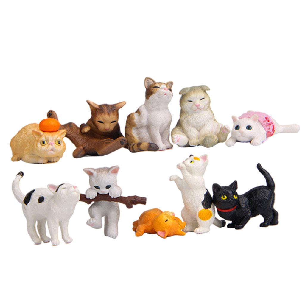 10/Set Adorable Cat Figures St - Kids Education Learn Tv ulasan dan harga