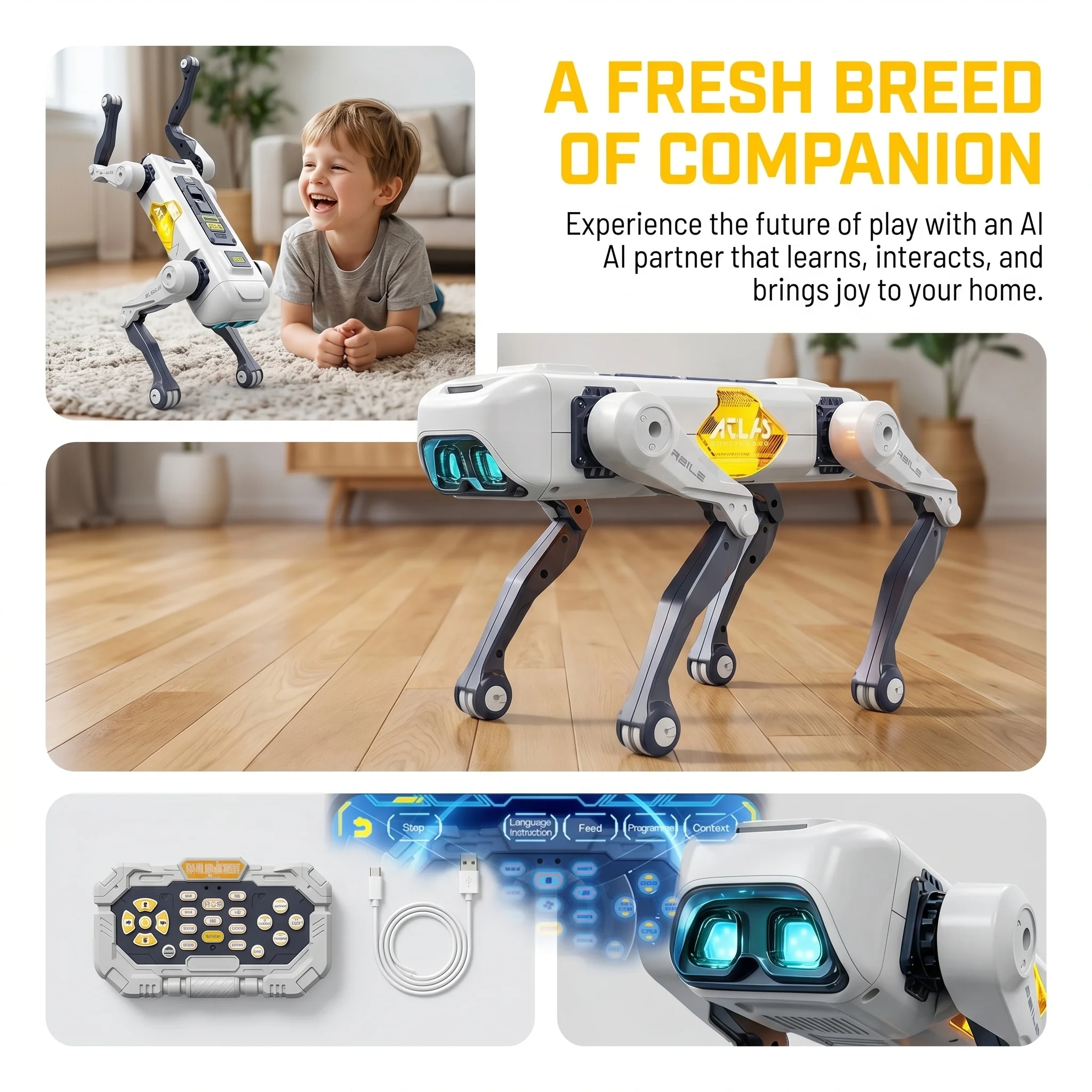 AI Smart Robot Dog, Voice & AP - Kids Education Gift ulasan dan harga