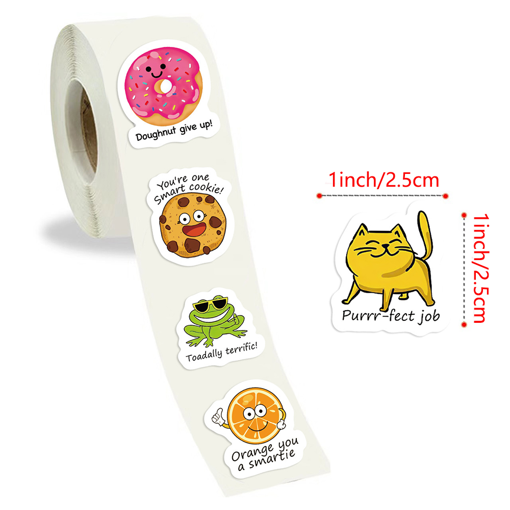 100-500pcs Cute Decal Student  - Kids Education Motivation ulasan dan harga